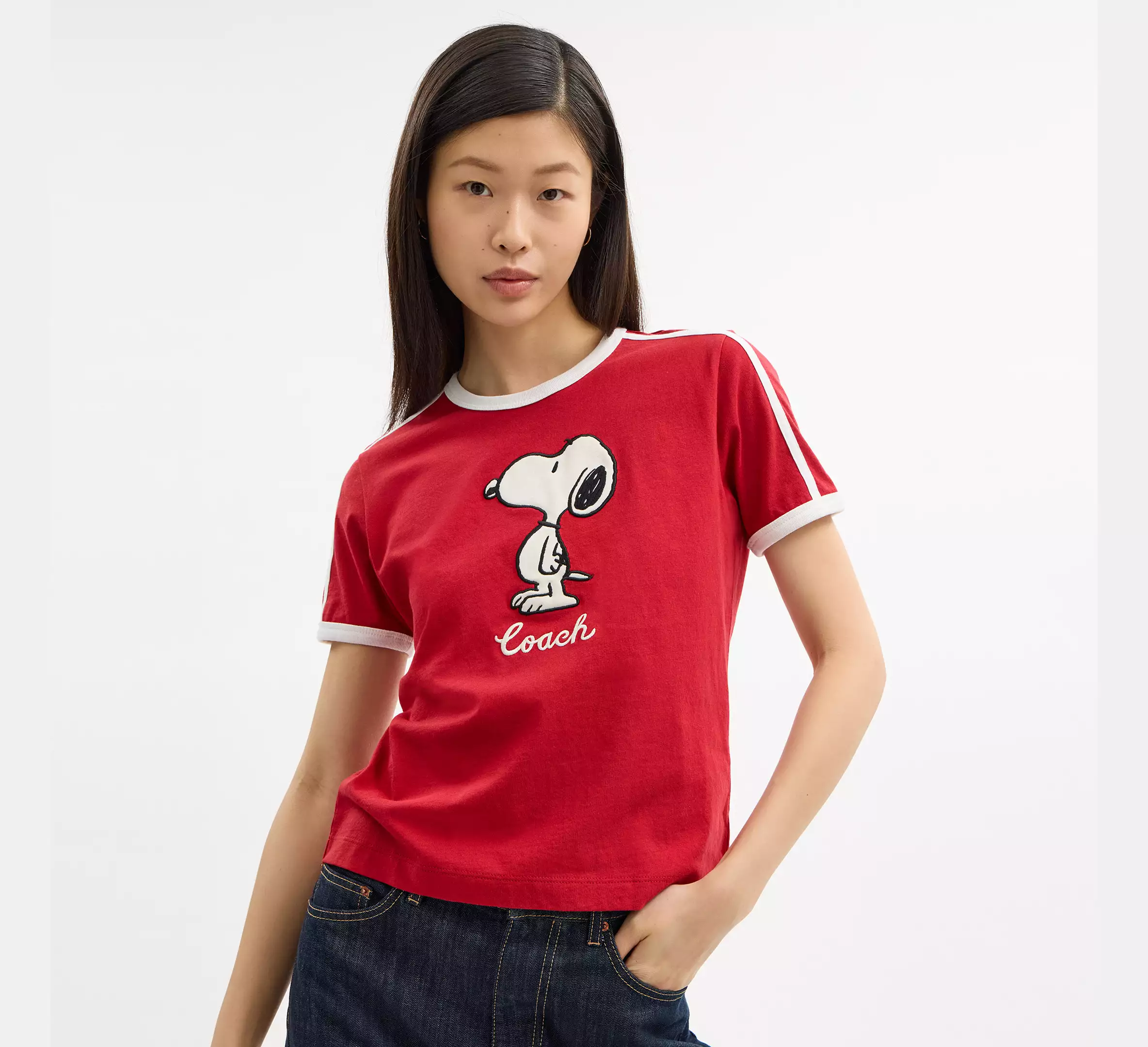 Cothtach X Peanuts Ringer T Shirt In Organic Cotton