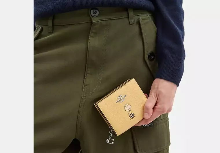 Coach X Peanuts Snap Wallet With Charlie Brown