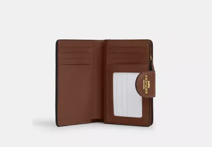 Medium Corner Zip Wallet In Signature Canvas With Shell Print