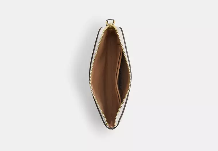 Corner Zip Wristlet With Shell Print