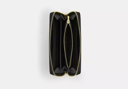 Long Zip Around Wallet With Leopard Print