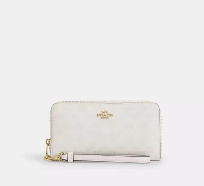 Long Zip Around Wallet In Signature Canvas