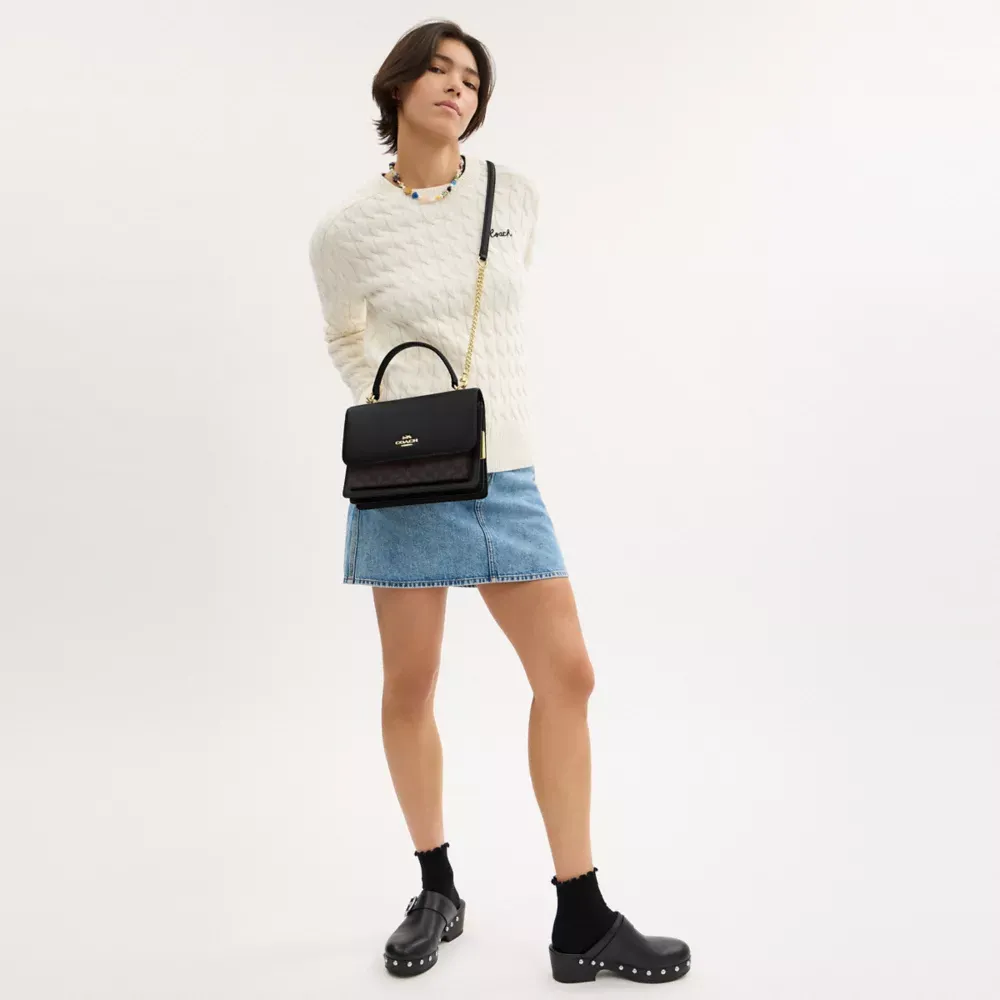  Klare Top Handle Bag In Signature Canvas