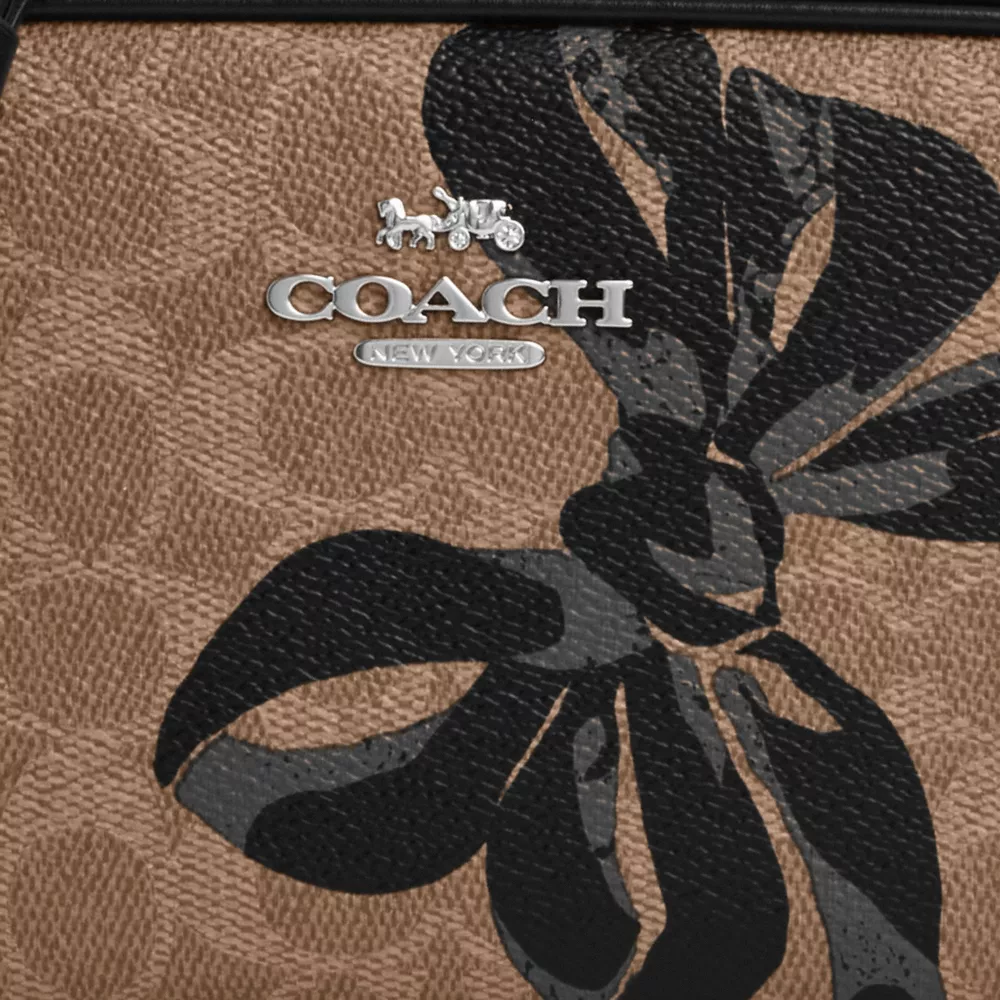 Mini Jamie Camera Bag In Signature Canvas With Bow Print