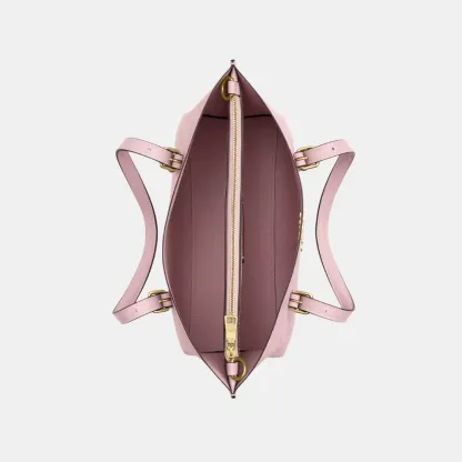 Coach Mollie Tote Bag 25 In Signature Canvas (Powder Pink)
