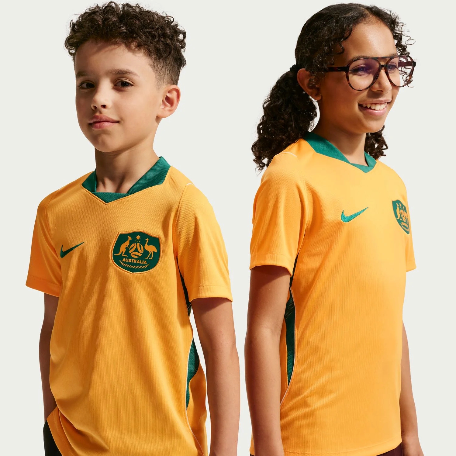Australia 2026 Home Youth Jersey - Socceroos Kids Gold Replica Shirt