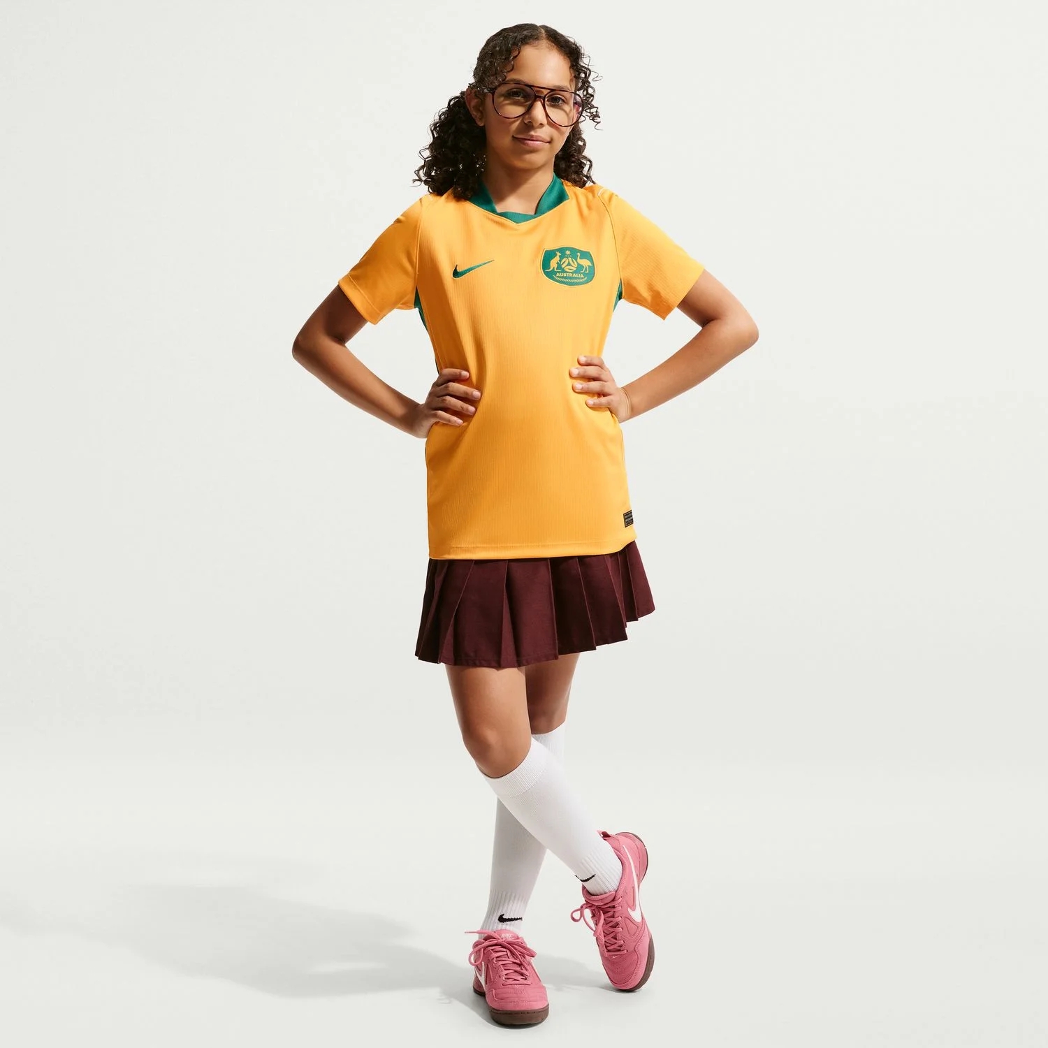 Australia 2026 Home Youth Jersey - Socceroos Kids Gold Replica Shirt
