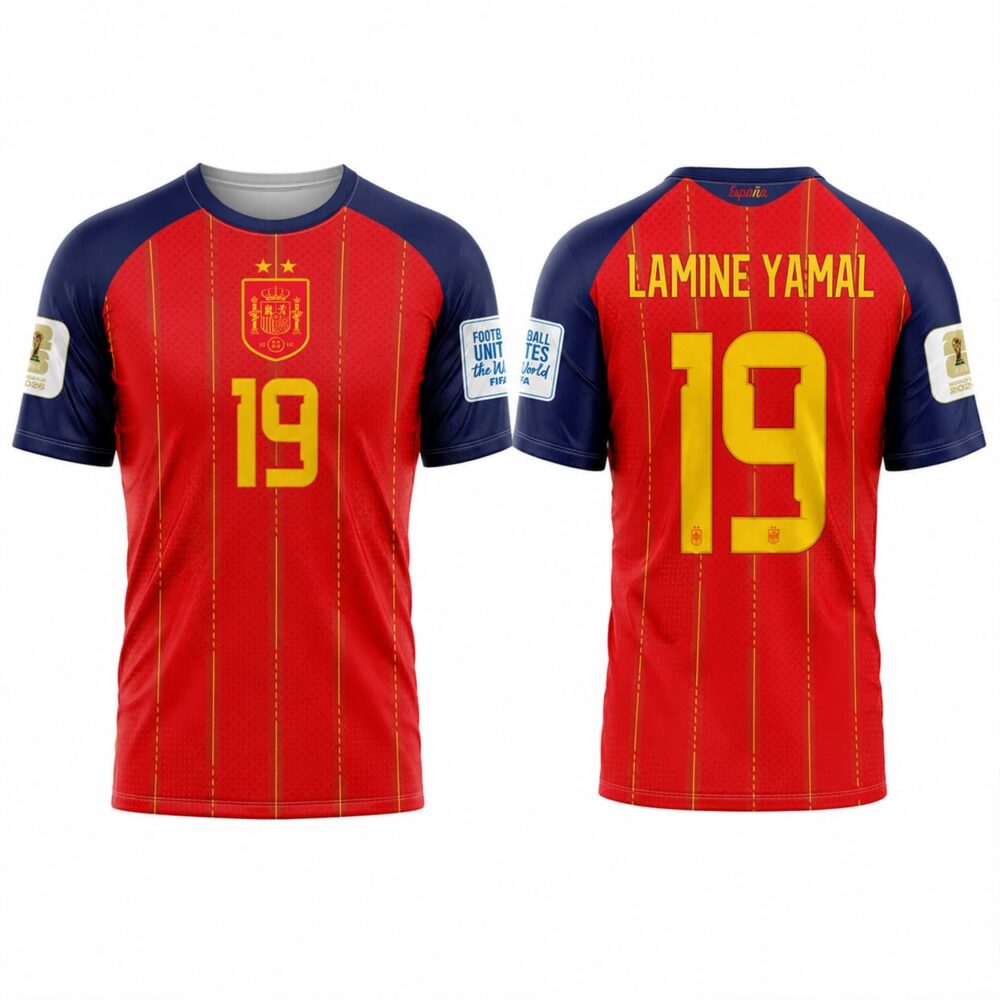 2026 Spain World Cup Lamine Yamal #19 Two-Star Jersey