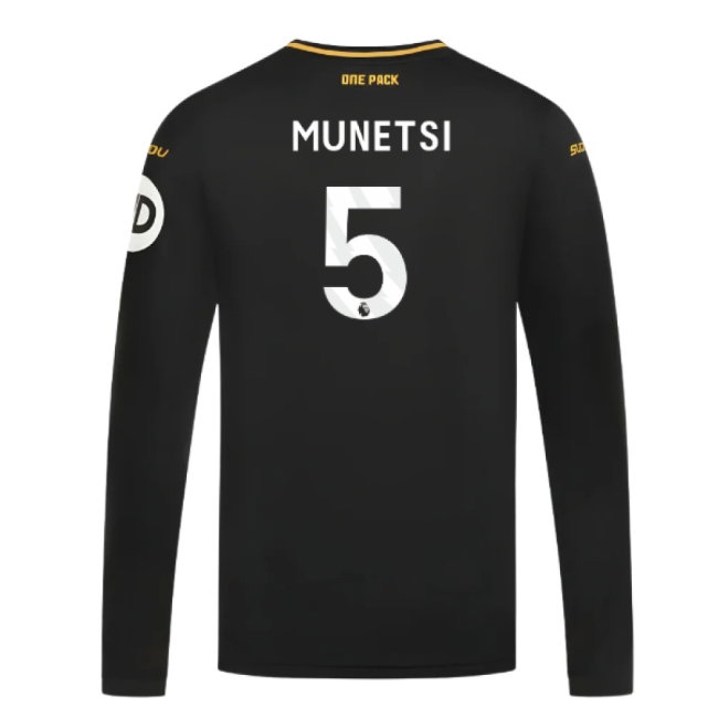 2024-2025 Wolves Long Sleeve Away Shirt (Munetsi 5)