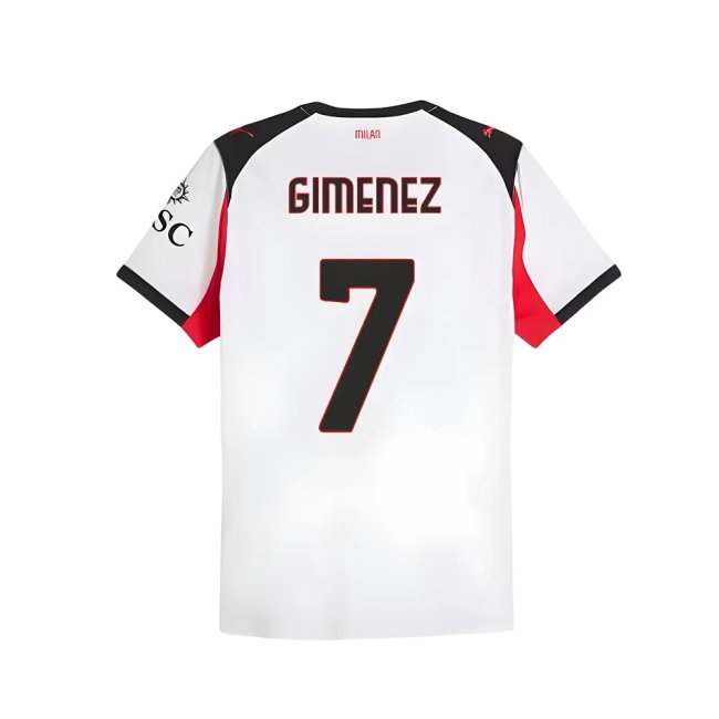 2025-2026 AC Milan match-style Away Shirt (Gimenez 7)