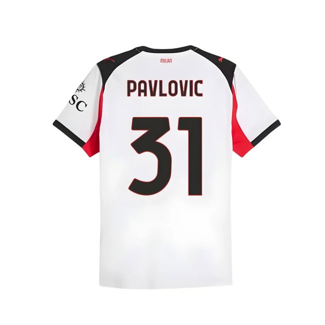 2025-2026 AC Milan match-style Away Shirt (Pavlovic 31)