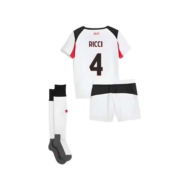 2025-2026 AC Milan Away Mini Kit (Ricci 4)