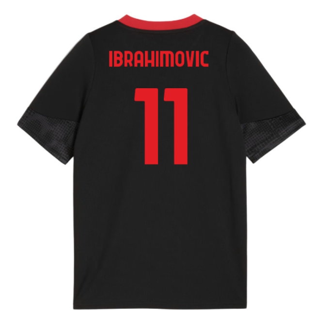 2025-2026 AC Milan Training Jersey (Black) - Kids (Ibrahimovic 11)