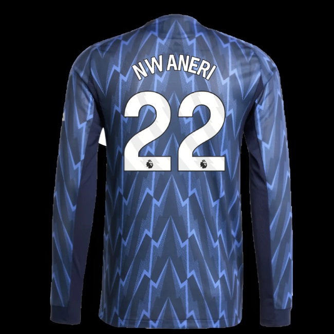 2025-2026 Arsenal match-style Long Sleeve Away Shirt (Nwaneri 22)