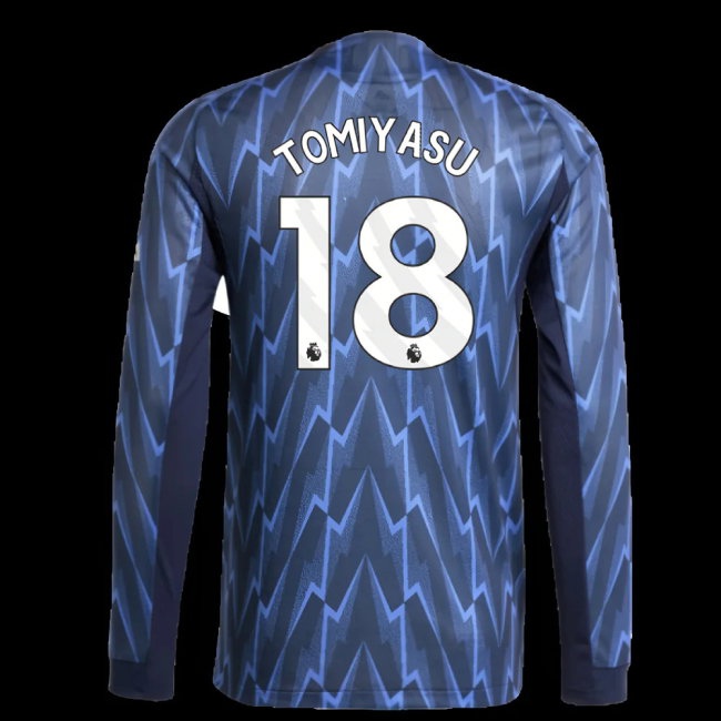 2025-2026 Arsenal match-style Long Sleeve Away Shirt (Tomiyasu 18)