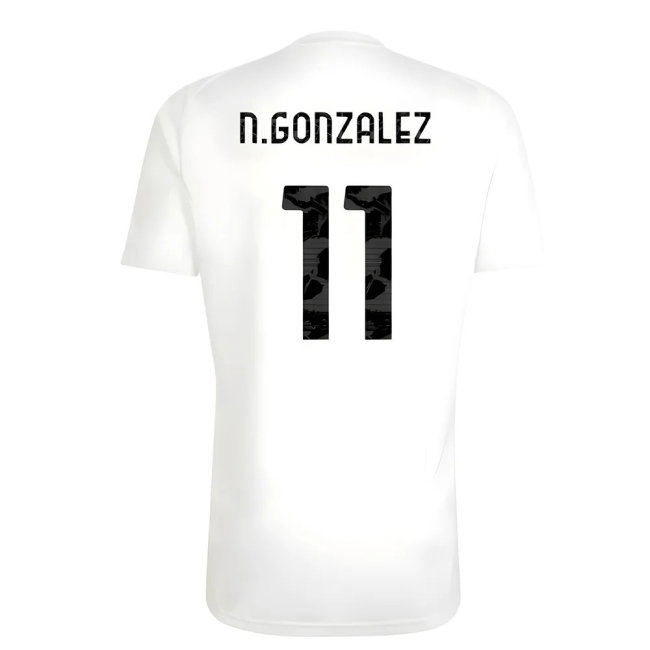 2025-2026 Juventus Training Shirt (White) (N.Gonzalez 11)
