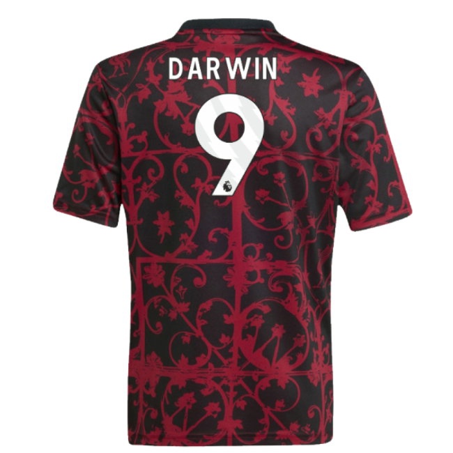 2025-2026 Liverpool Pre-Match Shirt (Black) - Kids (Darwin 9)