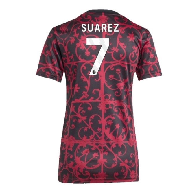 2025-2026 Liverpool Pre-Match Shirt (Black) - Womens (Suarez 7)