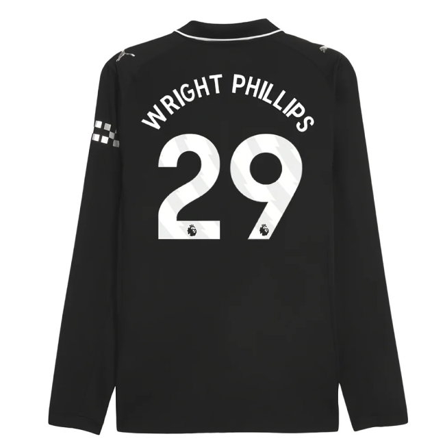 2025-2026 Man City match-style Long Sleeve Away Shirt (Wright Phillips 29)