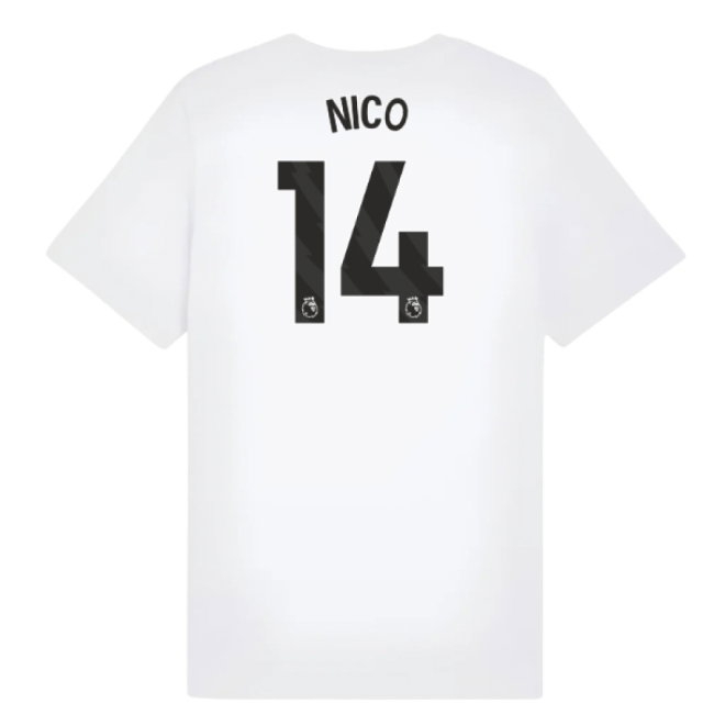 2025-2026 Man City FtblESS Tee (White) - Kids (Nico 14)