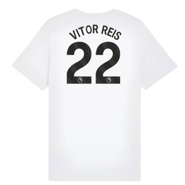 2025-2026 Man City FtblESS Tee (White) - Kids (Vitor Reis 22)