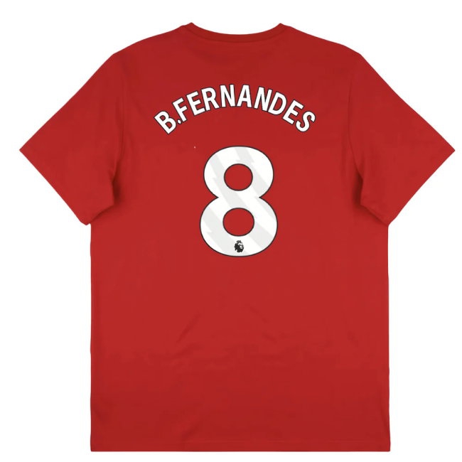 2025-2026 Man Utd Seasonal Graphic Tee (Red) (B.Fernandes 8)