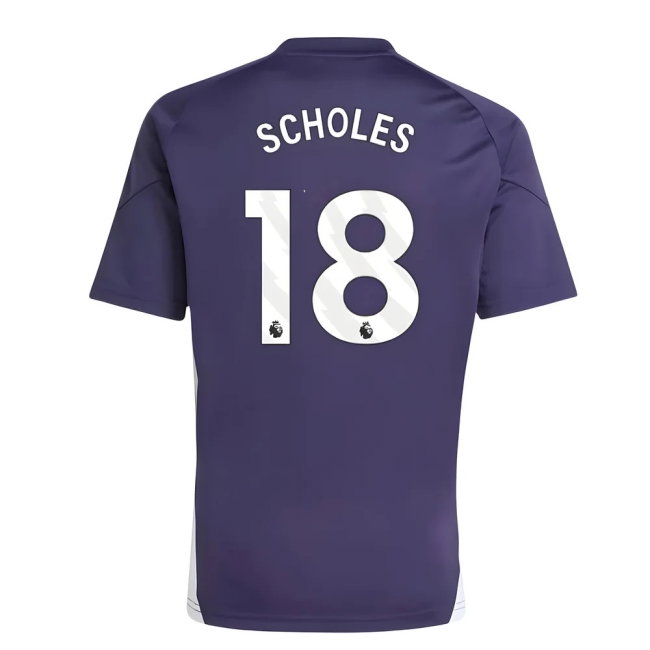 2025-2026 Man Utd Training Tee (Aurora Plum) (Scholes 18)