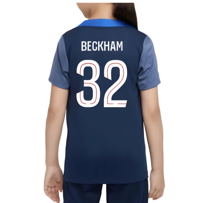 2025-2026 PSG Training Shirt (Navy) - Kids (Beckham 32)