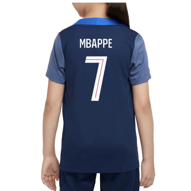2025-2026 PSG Training Shirt (Navy) - Kids (Mbappe 7)