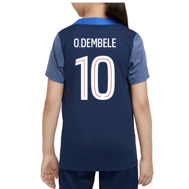 2025-2026 PSG Training Shirt (Navy) - Kids (O.Dembele 10)