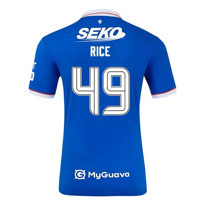 2025-2026 Rangers match-style Home Shirt (Rice 49)