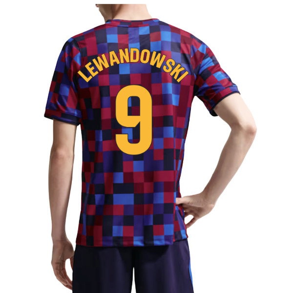 2026-2027 Barcelona Home Pre Match Top (Noble Red/Blue) (Lewandowski 9)
