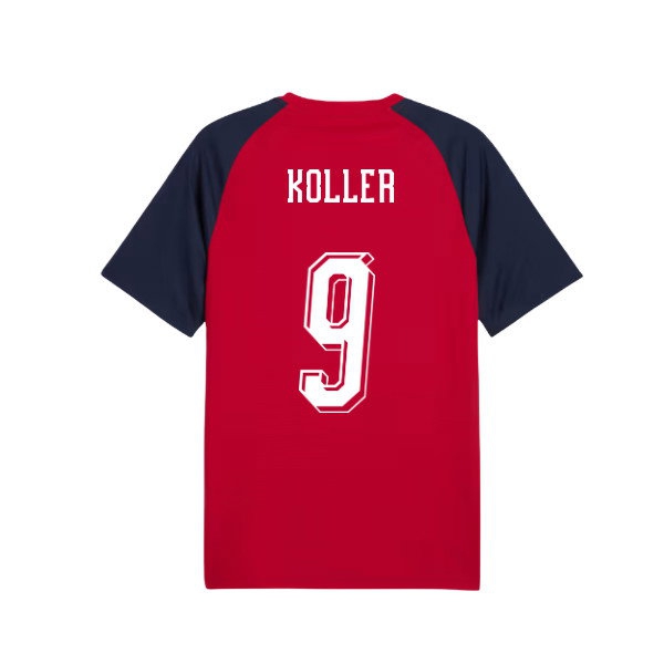 2026-2027 Czech Republic Warm Up Jersey (Dark Cherry) (Koller 9)