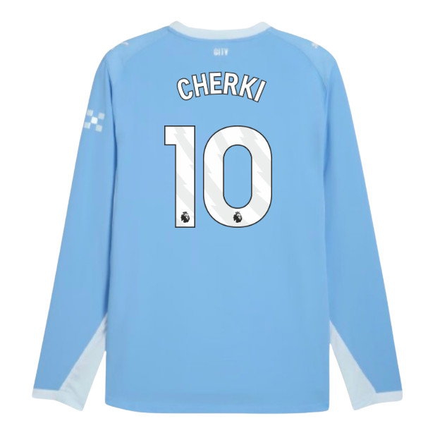 2026-2027 Man City match-style Long Sleeve Home Shirt (Cherki 10)