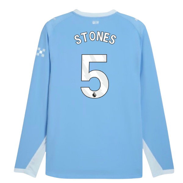 2026-2027 Man City match-style Long Sleeve Home Shirt (Stones 5)