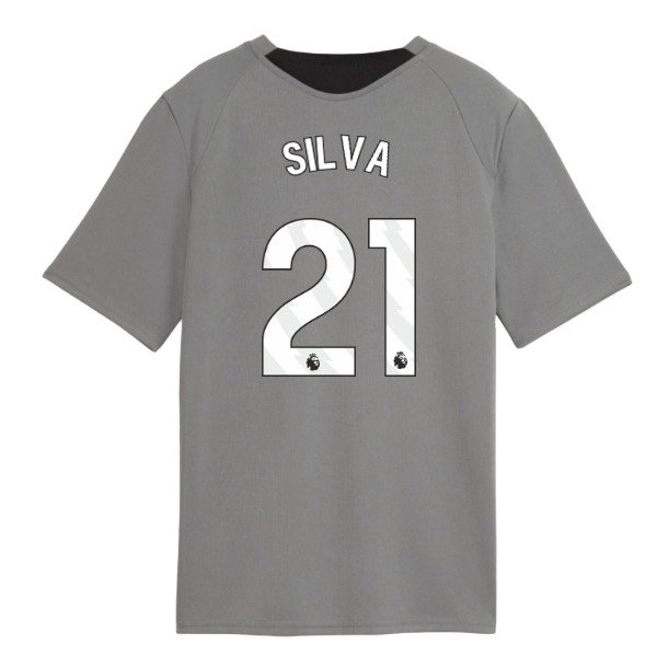 2026-2027 Man City Training Jersey (Cast Iron) - Kids (Silva 21)