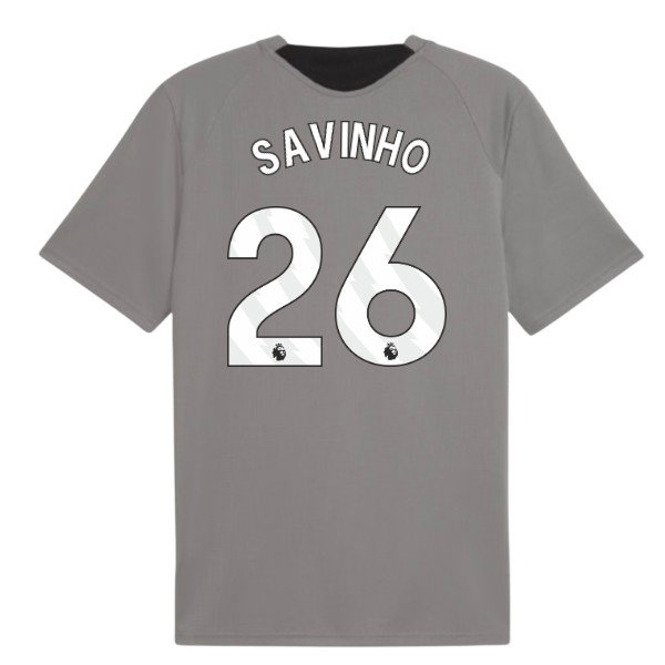 2026-2027 Man City Training Jersey (Cast Iron) (Savinho 26)