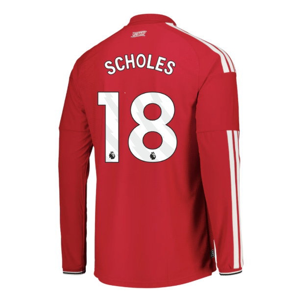 2026-2027 Man Utd match-style Long Sleeve Home Shirt (Scholes 18)