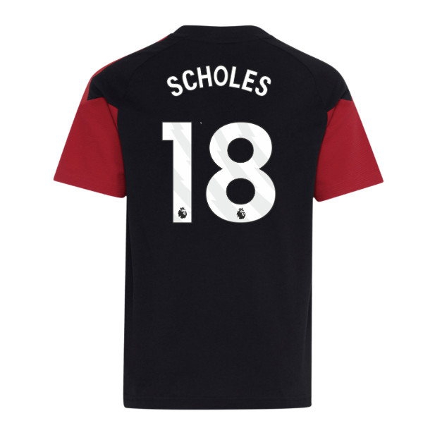 2026-2027 Man Utd Training Tee (Black) - Kids (Scholes 18)