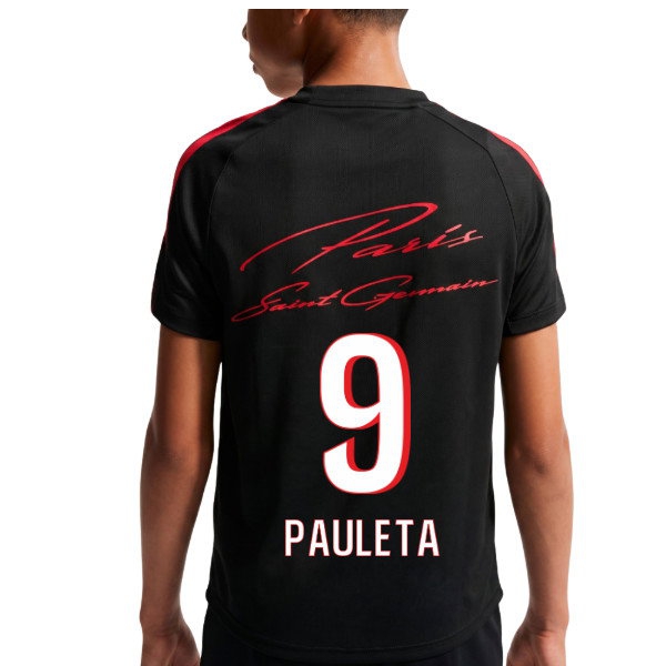 2026-2027 PSG Training Shirt (Black) - Kids (Pauleta 9)