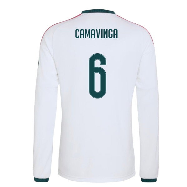2026-2027 Real Madrid Long Sleeve Home Shirt (Camavinga 6)