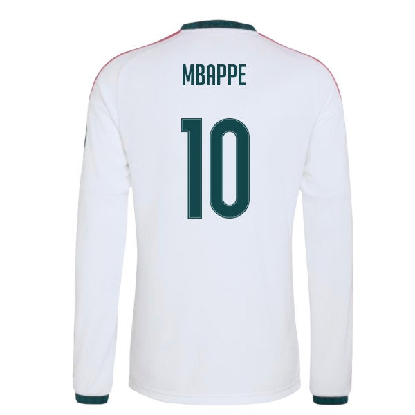 2026-2027 Real Madrid Long Sleeve Home Shirt (Mbappe 10)