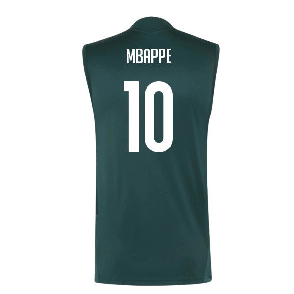 2026-2027 Real Madrid Sleeveless Training Jersey (Aurora Ivy) (Mbappe 10)