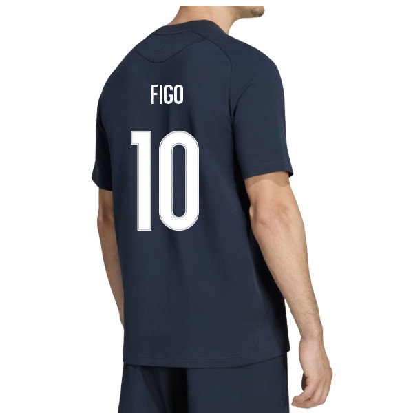 2026-2027 Real Madrid Travel Tee (Navy) (Figo 10)