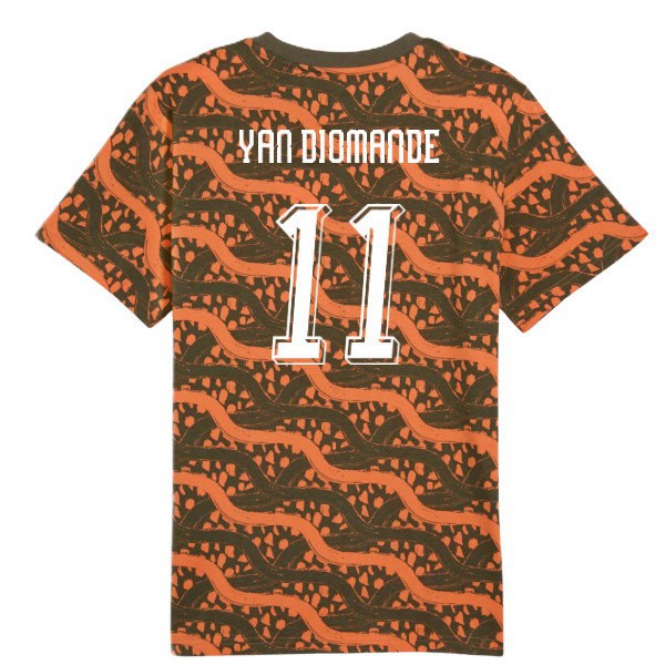 2026-2027 Ivory Coast FtblCulture Tee AOP (Black) (Yan Diomande 11)
