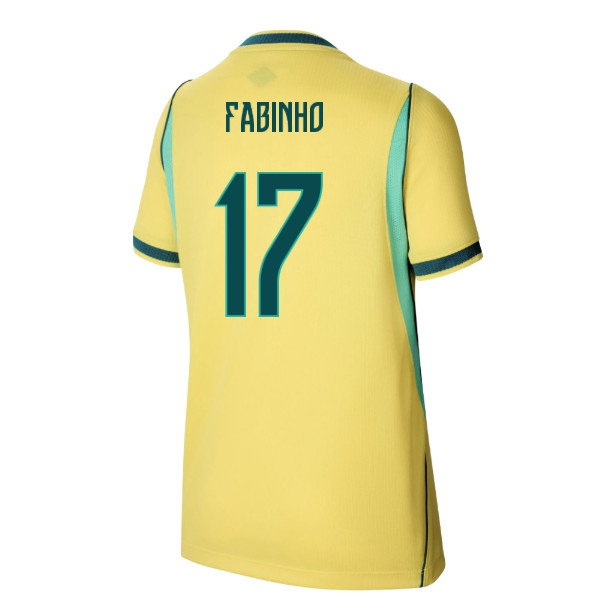 2026 Brazil Home Shirt – Little Kids (Fabinho 17)