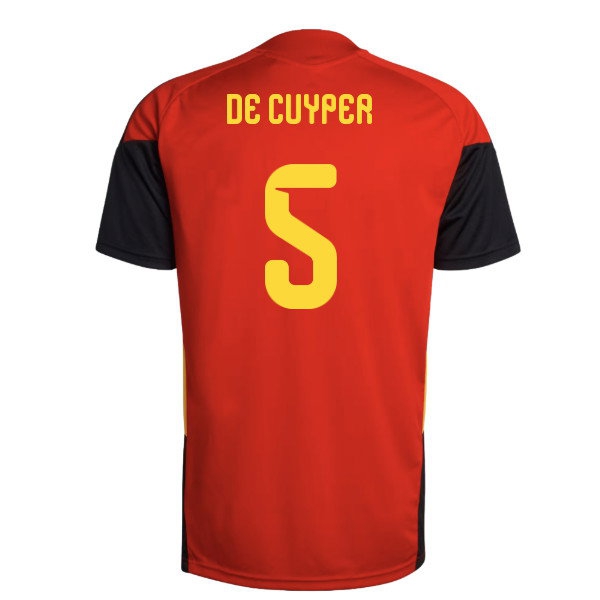 2026-2027 Belgium Training Jersey (Red) (De Cuyper 5)