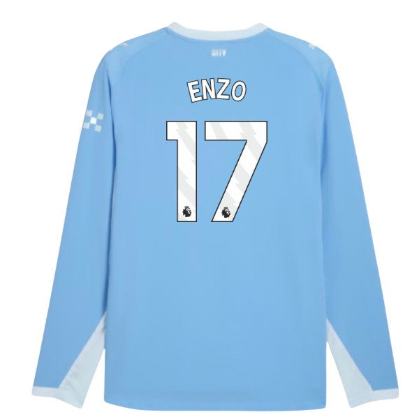 2026-2027 Man City match-style Long Sleeve Home Shirt (Enzo 17)