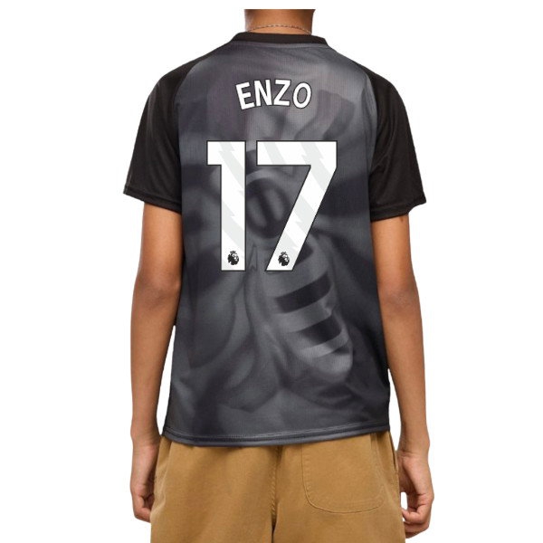 2026-2027 Man City Warm Up Jersey (Black) - Kids (Enzo 17)