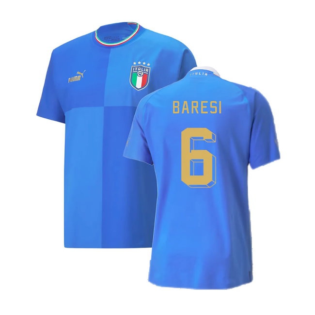 2022-2023 Italy Home Jersey match-style with Packaging (BARESI 6)
